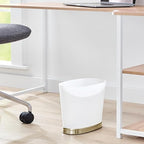 iDesign Slim Bathroom Trash Can, Small Plastic Garbage Can - Image 5