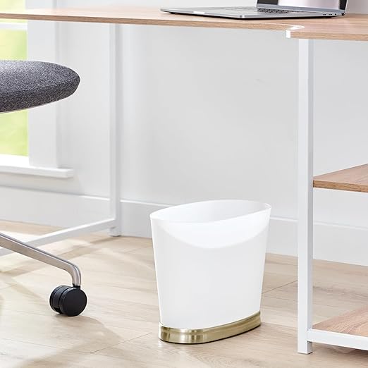 iDesign Slim Bathroom Trash Can, Small Plastic Garbage Can - Image 5