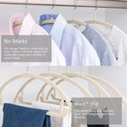MIZGI Premium Velvet Hangers 30 Pack Heavyduty- Non Slip No Shoulder Bump Suit - Image 5