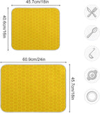 ALAZA Yellow Honeycomb Hexagon Dish Drying Mat - Image 3