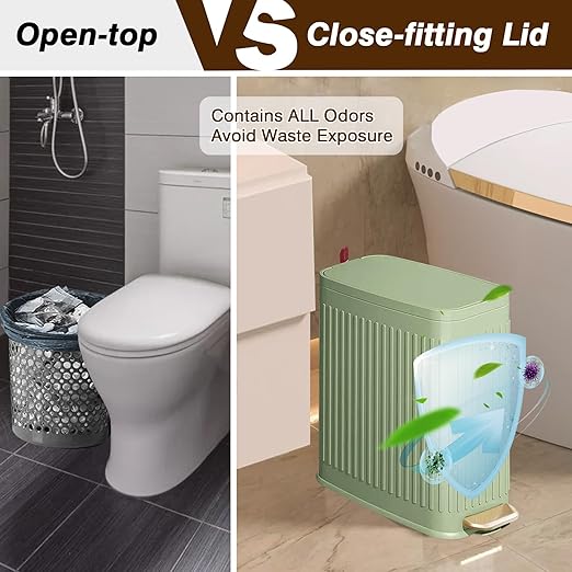 Slim Trash Can for Bathroom - Image 3