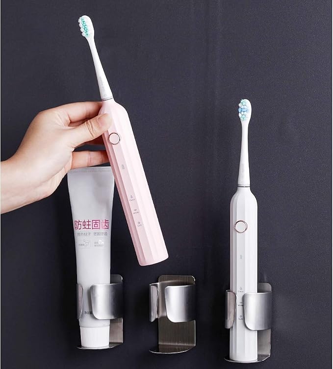 Electric Toothbrush Holder Wall Mount, 304 Stainless Steel Self-Adhesive - Image 5