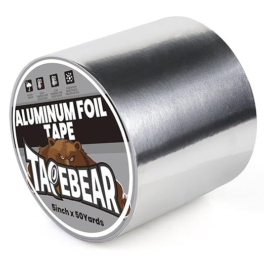 TAPEBEAR Aluminum Foil Tape 5" x 150FT, Heat Reflective Professional Heat by TAPEBEAR