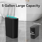 5 Gallon Motion Sensor Bathroom Trash Can Automatic Garbage Cans - Image 5