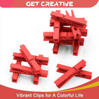 100 Pcs Colored Clothes Pins Wooden, Clothing Pins - Image 5