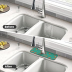 Cute Capybara Play Eat Food Kitchen Sink Splash Guard Faucet Mat Super - Image 4