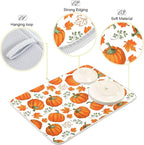 Autumn Pumpkins Leaves Thanksgiving Dish Drying Mat - Image 4