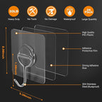 Adhesive Wall Hooks for Hanging Heavy Duty 33lb, Waterproof and Rustproof - Image 2