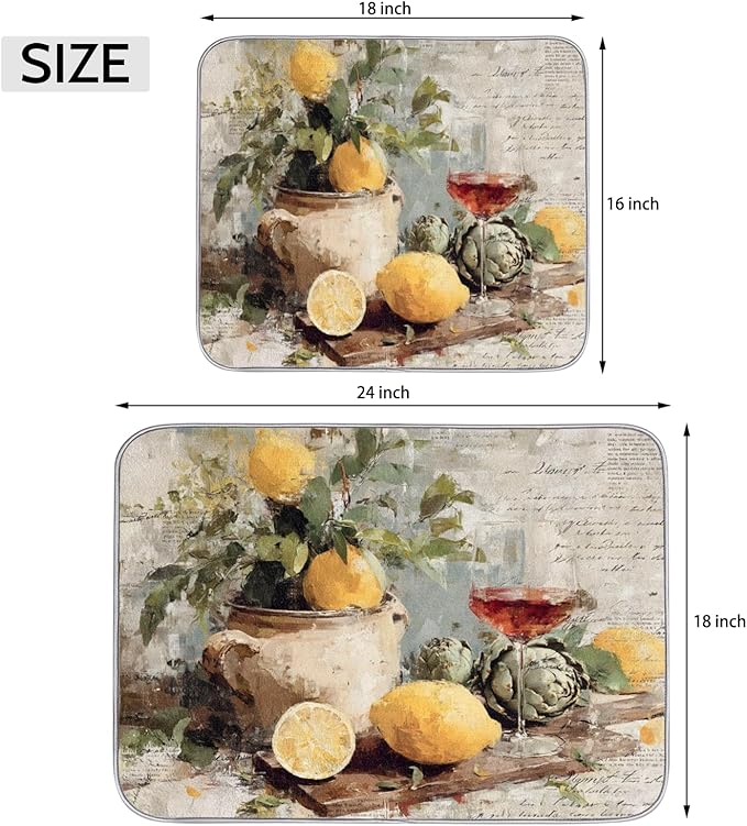 Dish Drying Mats with Hanging Loop - Image 2