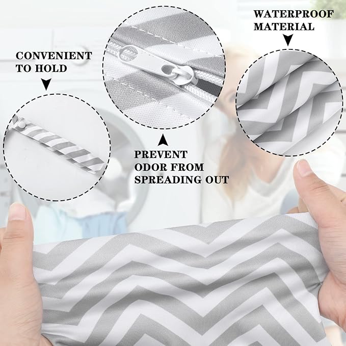Shappy 2 Pcs Large Travel Laundry Bag Washable Waterproof Wet Dry Large Dirty - Image 3