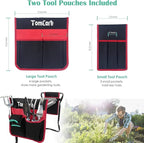 TomCare Garden Kneeler Seat Garden Bench Garden Stools Foldable Stool with Tool Bag Pouch EVA Foam Pad Outdoor Portable Kneeler Christmas Gardening Gifts for Women Men,Large 21.65"x10.62"x18.89",Black - Image 6