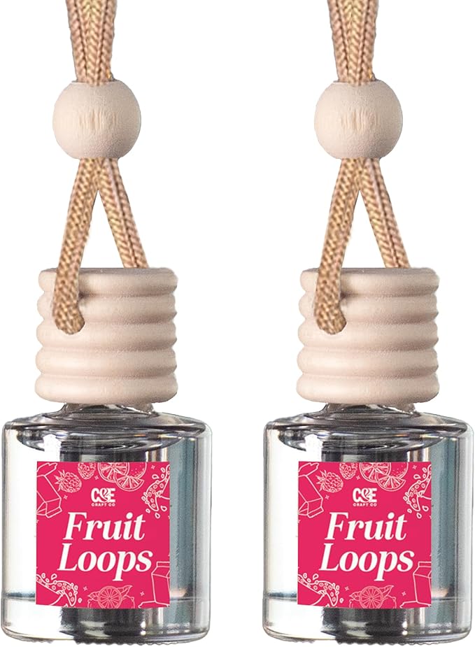 CE CRAFT Car Air Freshener Diffuser, Fruit Loops, 2 Pack Air Deodorizer by CECraftCompany