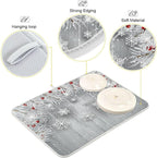 ALAZA Silver Christmas Tree Snowflake Dish Drying Mat - Image 4