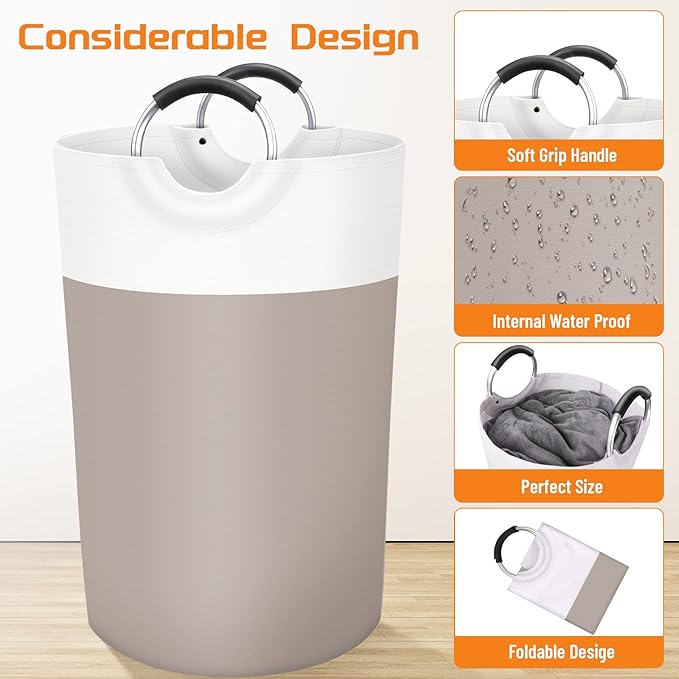 BlissTotes 115L Laundry Basket, Freestanding Laundry Hamper, Collapsible Dirty - Image 3