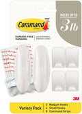 Command Mixed Hooks Pack, Radiant Pearl by Command