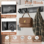 Folding Coat Hooks, Wall Mounted Coat Rack - Image 3