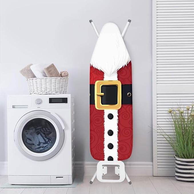 ZDCUSTOM Red Ironing Board Cover Standard Size 52"x13" Santa Claus Ironing - Image 3