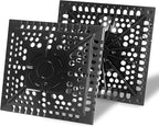 Shower Hair Drain Catcher, 2 Pack 5.1in Square Silicone Hair Catcher Shower by ABorCD