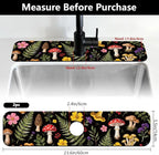 2 Pcs Kitchen Sink Splash Guard Faucet Mats Colorful Mushrooms and Flowers - Image 2