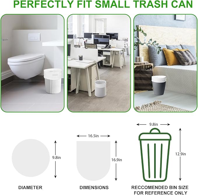 1.6 Gallon Small Biodegradable Trash Bags - Image 2