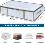 2 Pack Under Bed Storage Containers Bins, Humid-Proof Plastic Underbed Storage - Image 2