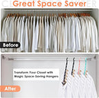 College Dorm Room Essentials, Magic Hangers Space Saving Clothes Hanger - Image 2