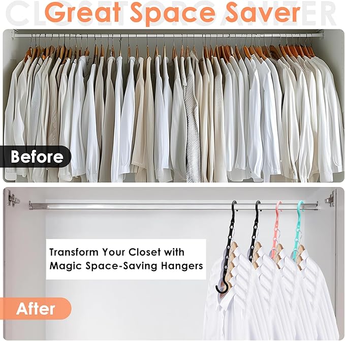 Magic Clothes Hangers Space Saving, Premium Closet Organizers and Storage - Image 2