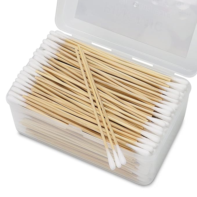 500PCS 6" Cotton Swabs in Storage Box by PINGMIC