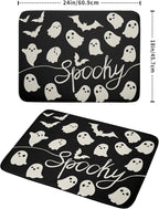 Halloween Dish Drying Mat for Kitchen Counter 18x24 Cute Ghost Black Spooky - Image 2