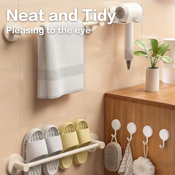 4pcs Self-Adhesive Hooks, No Drill Wall Mounted Sticky Hooks Durable - Image 7