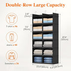 Lifewit Dual-Row Shelf Hanging Closet Organizer and Storage, Clothes Shelves - Image 2
