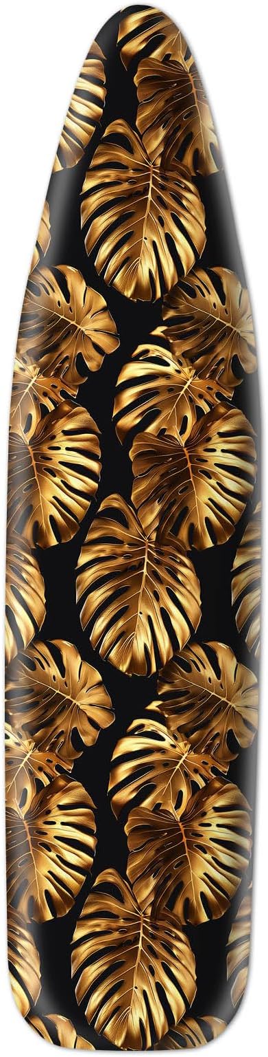Golden Leaf Ironing Board Cover Stretch Fabric by HOMETITUTE