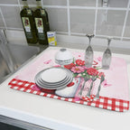 Rose Vase Dish Drying Mat 18x24 inch Romantic Floral Washable Absorbent Dish - Image 6