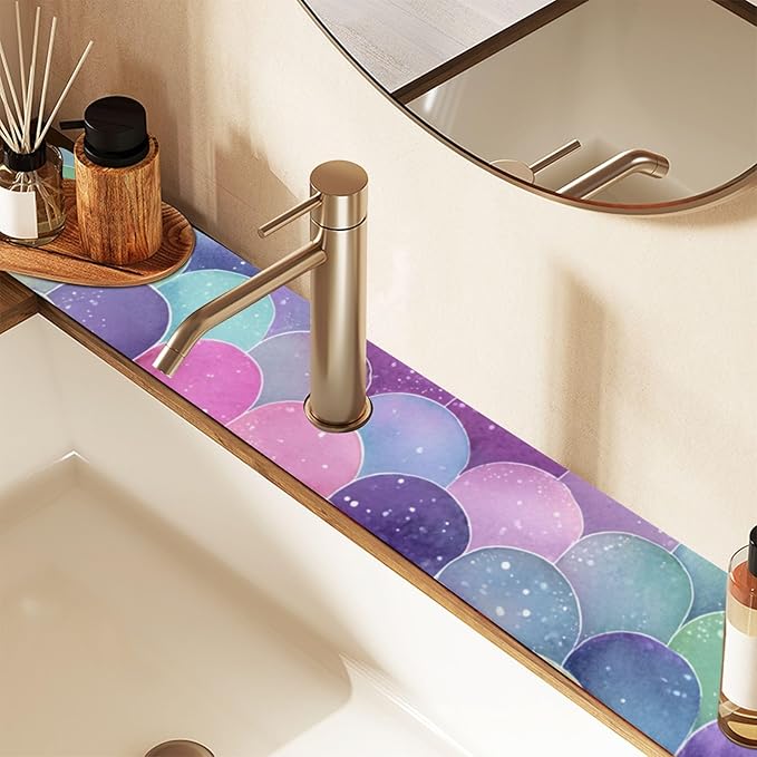 Kitchen Sink Splash Guard 1 PC 30 Inch Sink Faucet Mat Splash Guard - Image 7