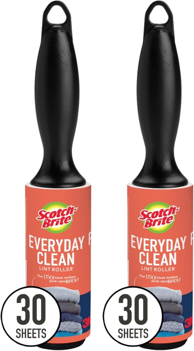 Scotch 3M Mini Lint Rollers 2-Pack, Travel-Size Portable Sticky Lint Removers - Image 2