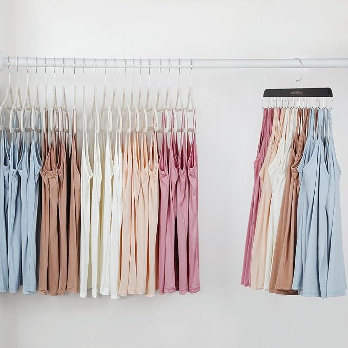 TOPIA HANGER Bra Hanger for Closet, Tank Top Hangers 20 Hooks Capacity Foldable - Image 2