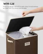 SOLEDI Laundry Hamper with Lid 100L Large & Tall Collapsible Laundry Basket - Image 6