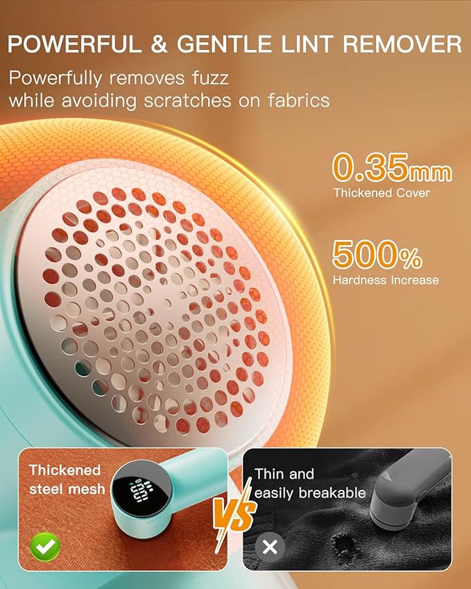 Electric Lint Remover and Fabric Shaver, Rechargeable Clothes Shaver - Image 5