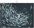 Japanese Fish Dish Drying Mat 18x24 Inch, Microfiber Absorbent Fast Dry Mat by Unknown