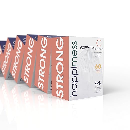 happimess 13.2 Gallon Drawstring Trash Bags, Compostable, Bio-Based - Image 8