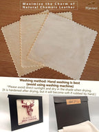 Glasses Cleaning Cloth Chamois Leather Natural Premium Cloth, Eye Glass Clean - Image 5
