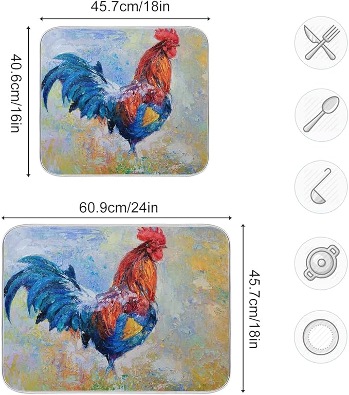 Absorbent Dish Drying Mat for Kitchen Counter - Image 3