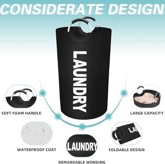 StorageRight 90L Large Laundry Basket, Laundry Hamper, Dirty Clothes Hamper - Image 3