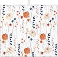 Watercolor Orange Floral Dish Drying Mat by Unknown