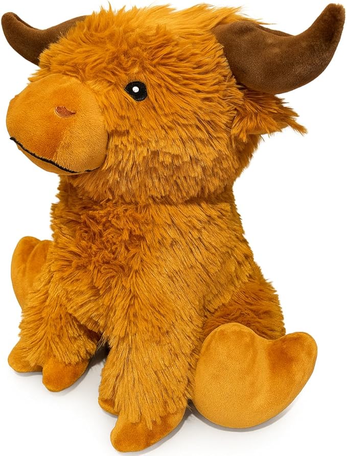 Highland Cow Door Stopper – Cute Weighted Animal Doorstop by khevga