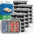 50 Pack 28 oz Meal Prep Containers Reusable by Dealusy