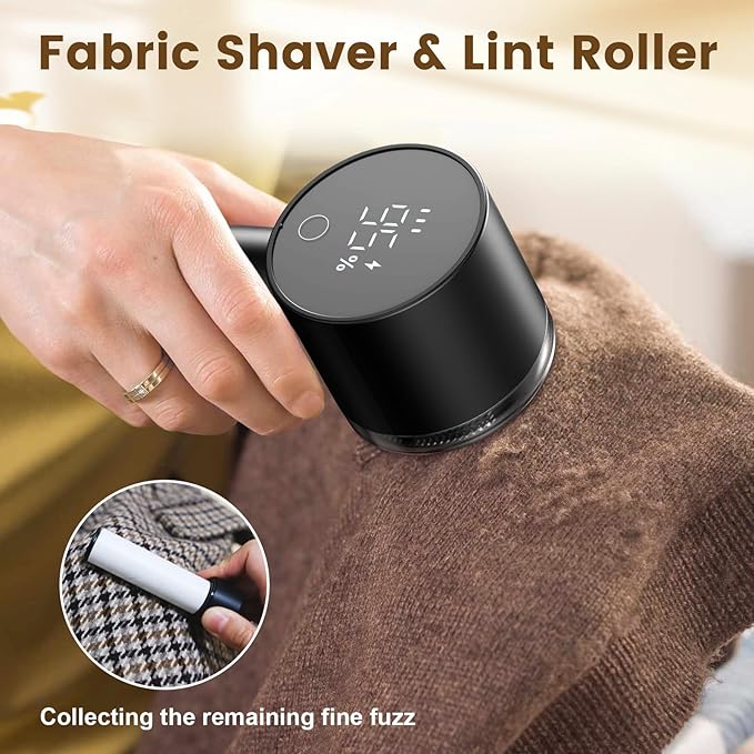 Fabric Shaver Electric Fuzz Remover, 2 in 1 Rechargeable Sweater Shaver - Image 4