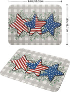 Patriotic Dish Drying Mat for Kitchen Counter Cute Stars 4th of July Holiday - Image 2