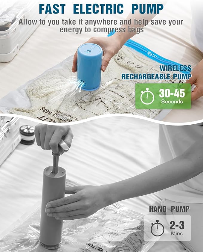 Vacuum Storage Bags for Travel, 16 Pack Vacuum Seal Bags - Image 5