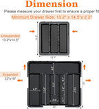 Large Utensil Drawer Organizer Expandable Silverware Organizer - Image 2